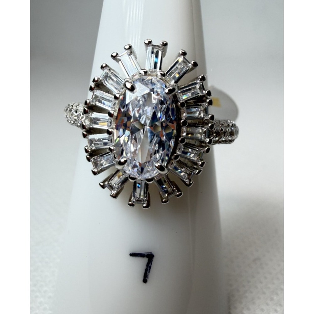 Size 7 Bomb Party Ring - RBP4150 The Sterling Club - Cubic Zirconia on .925 SS